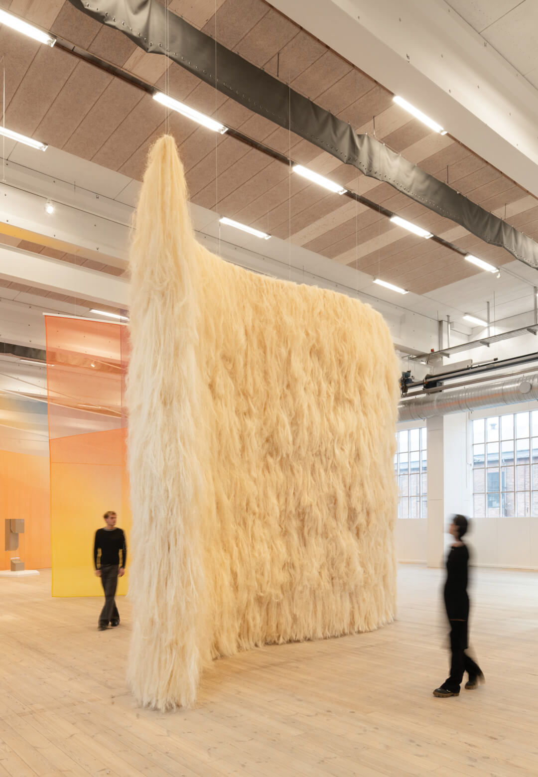 Installation view of Sisal Curve, 2024 and Terrarium, 2022, Copenhagen Contemporary, Kapwani Kiwanga | The Length of the Horizon | Kapwani Kiwanga | STIRworld