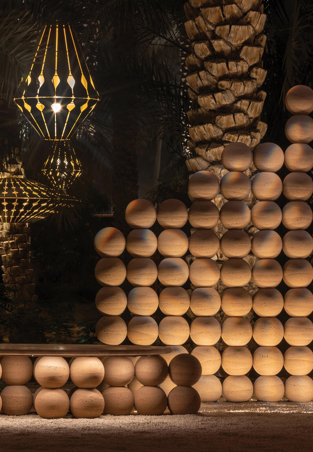 <i>From This Earth</i> by Karim+Elias displayed and illuminated at Layali Diriyah |Layali Diriyah |Designlab Experiences | STIRworld