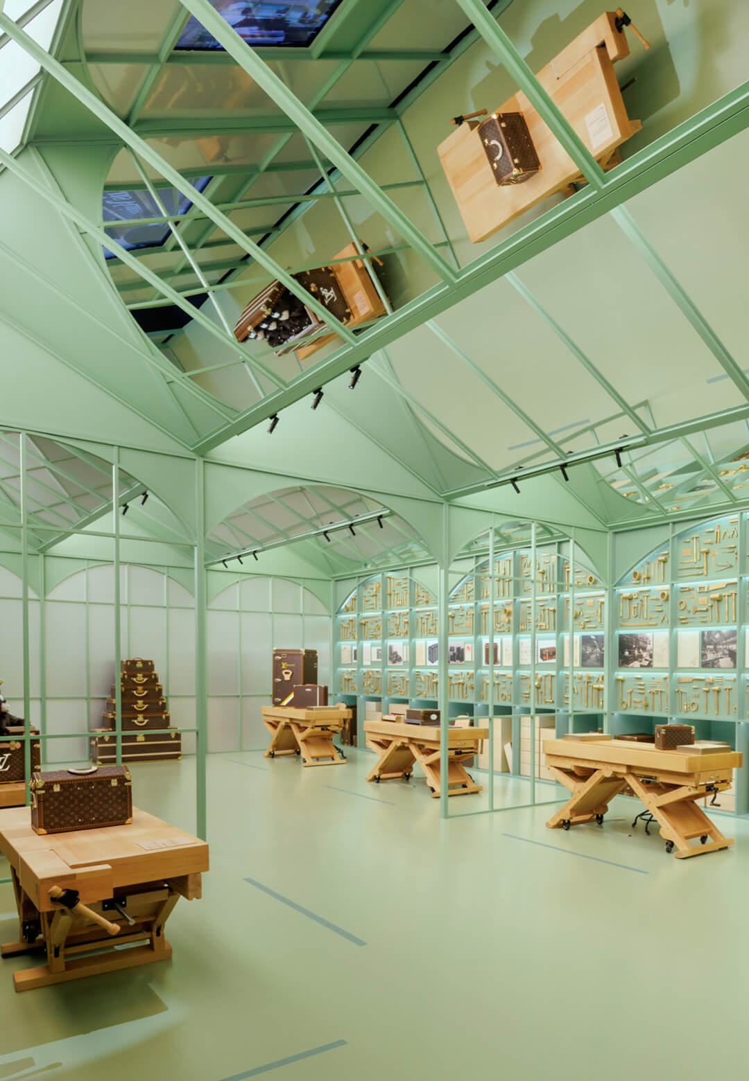 The exhibition Louis Vuitton: Visionary Journeys transforms 170 years of Louis Vuitton's heritage into immersive architecture and scenography  | Louis Vuitton: Visionary Journeys | OMA/Shohei Shigemat