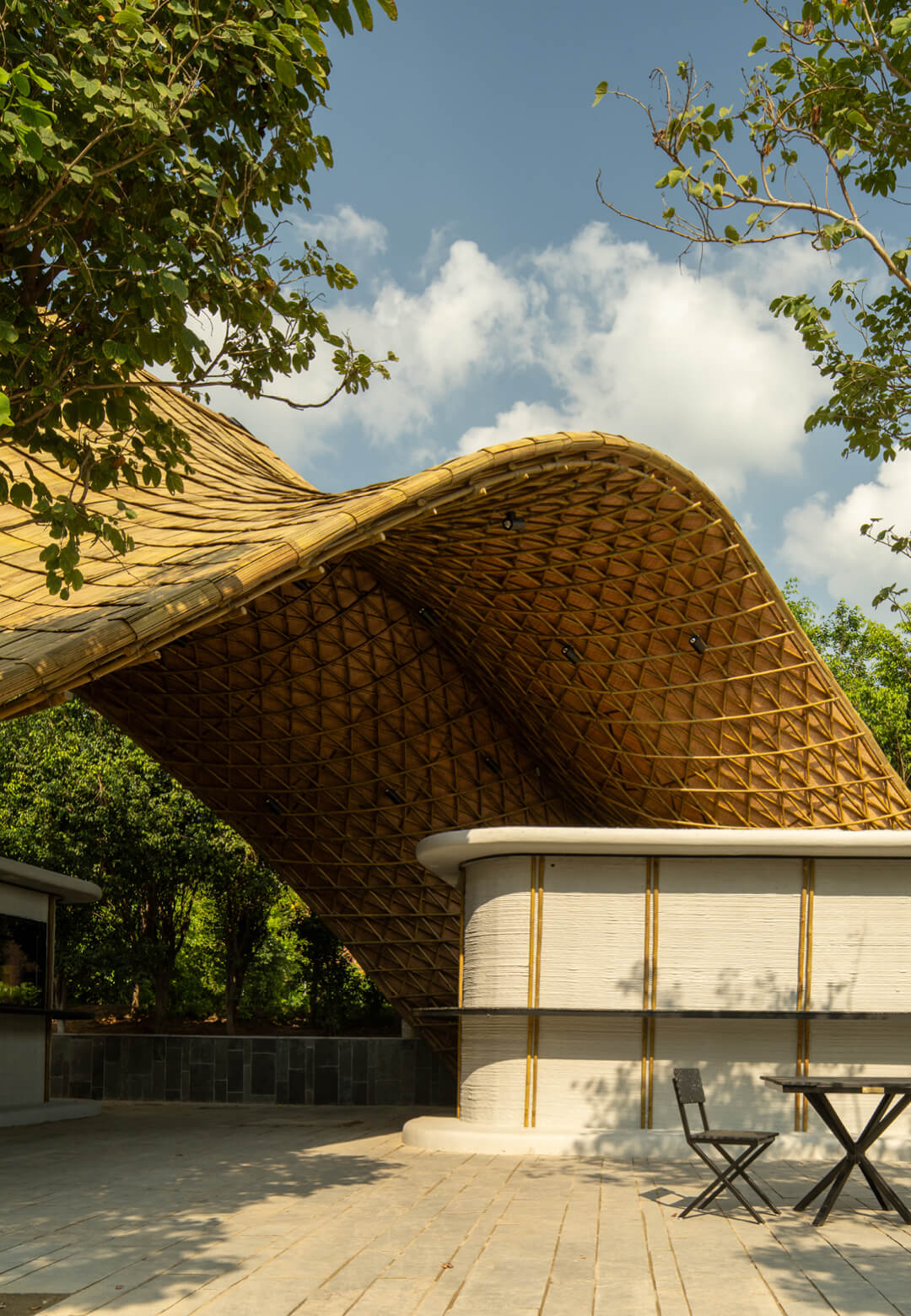 Designed by Mumbai-based practice Lyth Design, the &lsquo;Hungry Caterpillar&rsquo; pavilion is located within the Ashoka University in Haryana, India | Hungry Caterpillar | Lyth Design | STIRworld