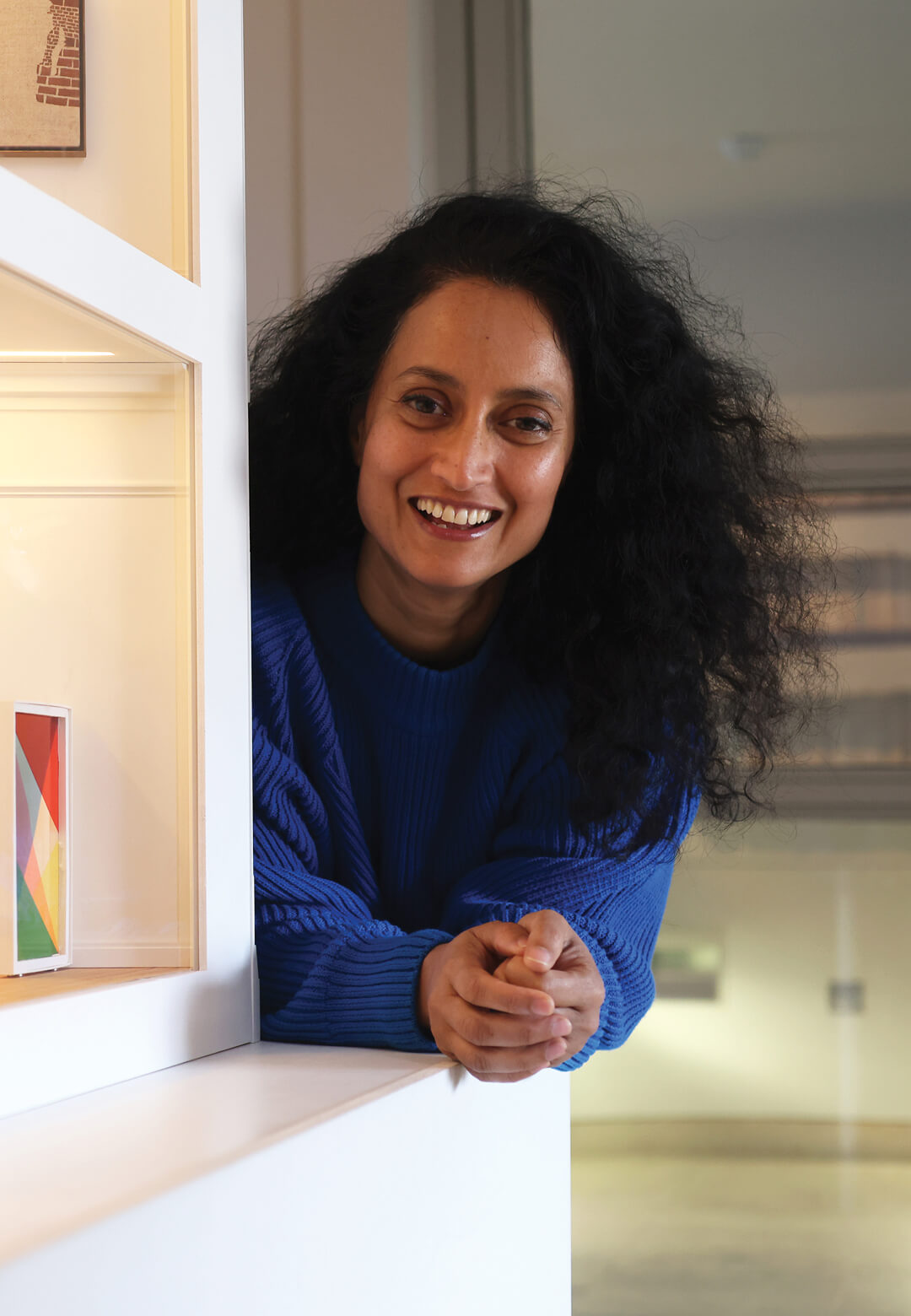 Rana Begum with a previous artwork in Pallant House Gallery’s 2021 Model Art Gallery | Pallant House Gallery | STIRworld