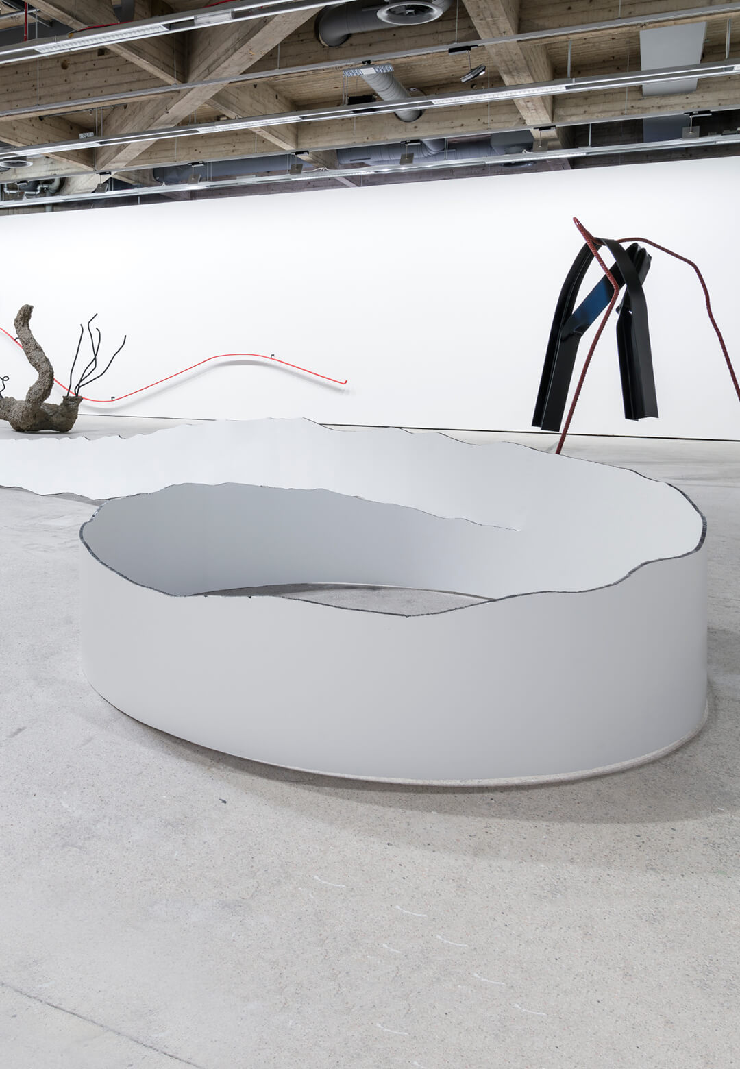 ‘Pipe’, painted steel, 2020 | Monika Sosnowska: An Order Apart | Monika Sosnowska | STIRworld
