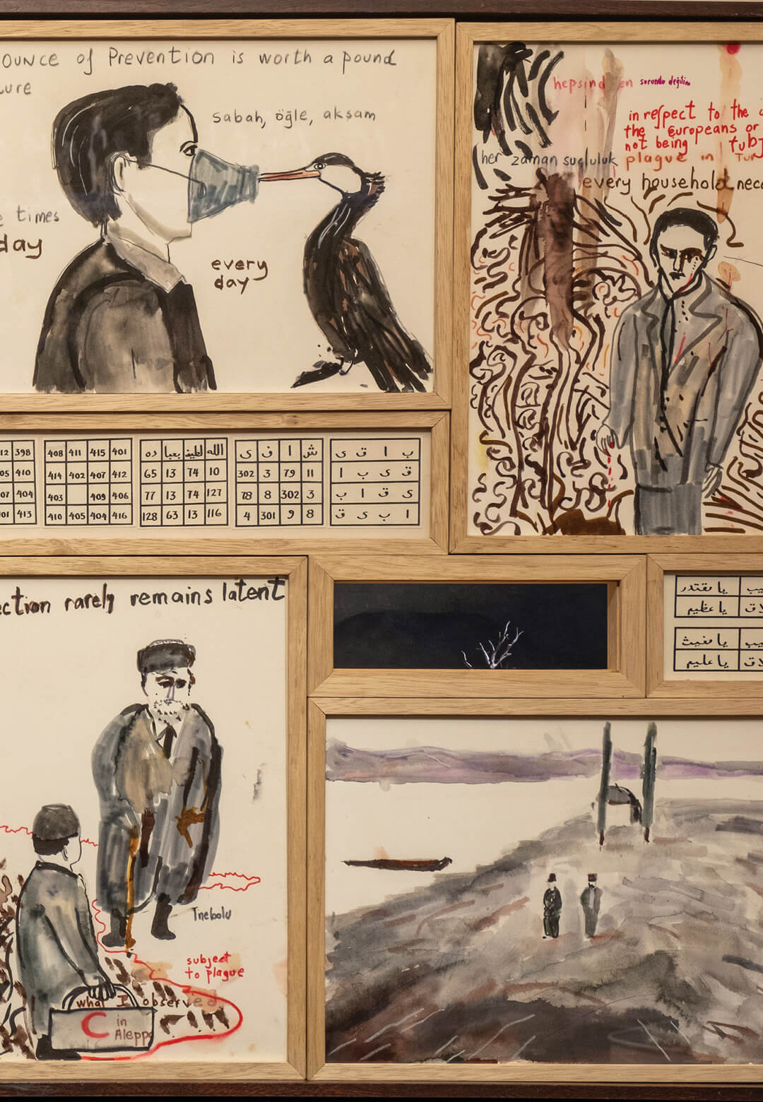 Nights of the Plague, detail, 2024, Orhan Pamuk | The Consolation of Objects | Lenbachhaus | STIRworld