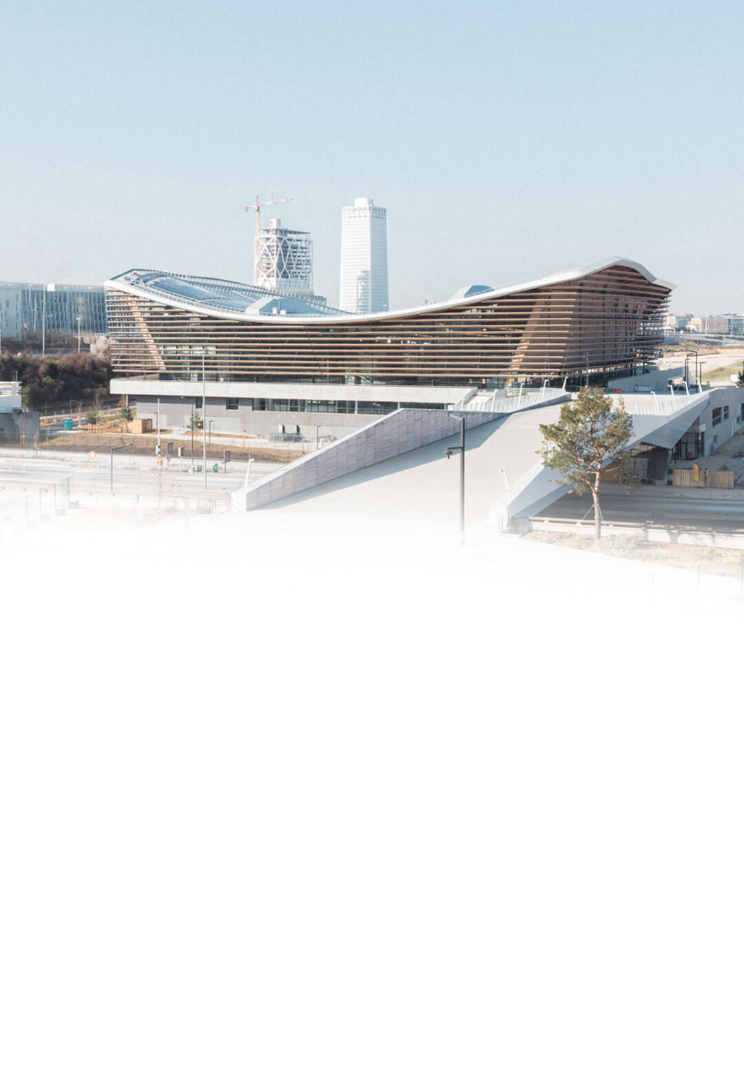View of the Aquatics Centre from the Stade de France | Aquatics Centre Paris 2024 | STIRworld
