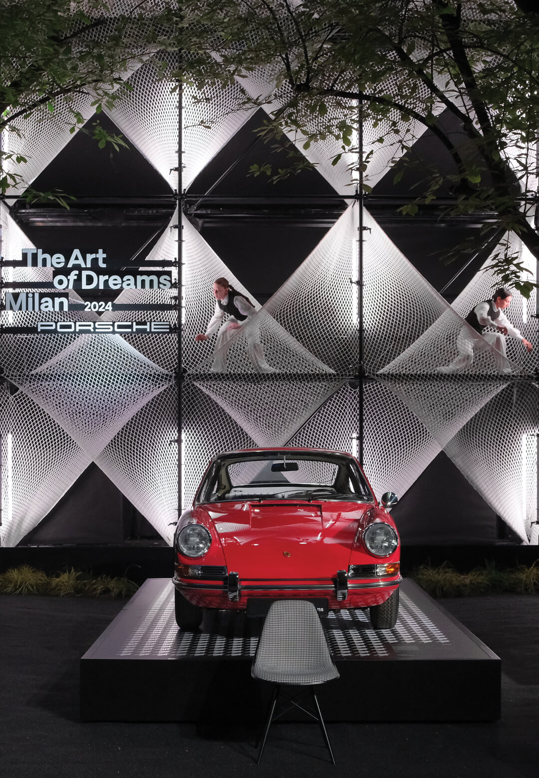 Porsche and Vitra unveiled limited-edition chairs upholstered in original Pepita fabric at Milan Design Week 2024 | Art of Dreams | Milan | STIRworld