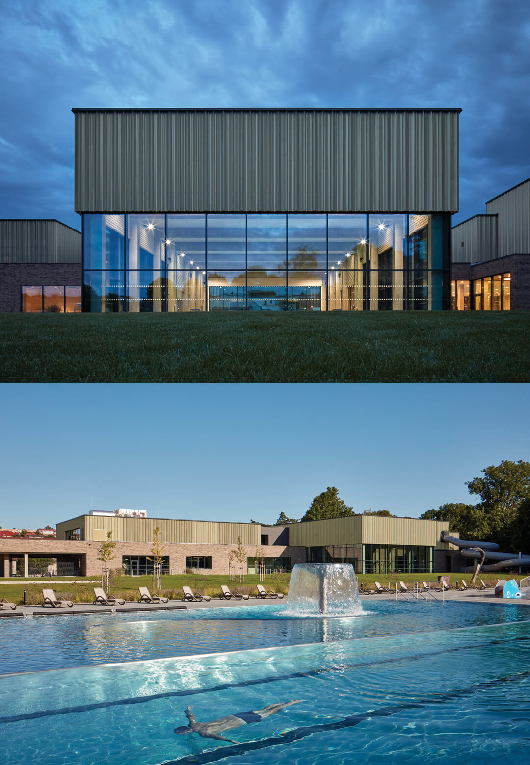 SENAA architekti use modernist influences to shape the Aquapark Sport and Relaxation Centre in Kyjov | Aquapark Kyjov | SENAA architekti | STIRworld