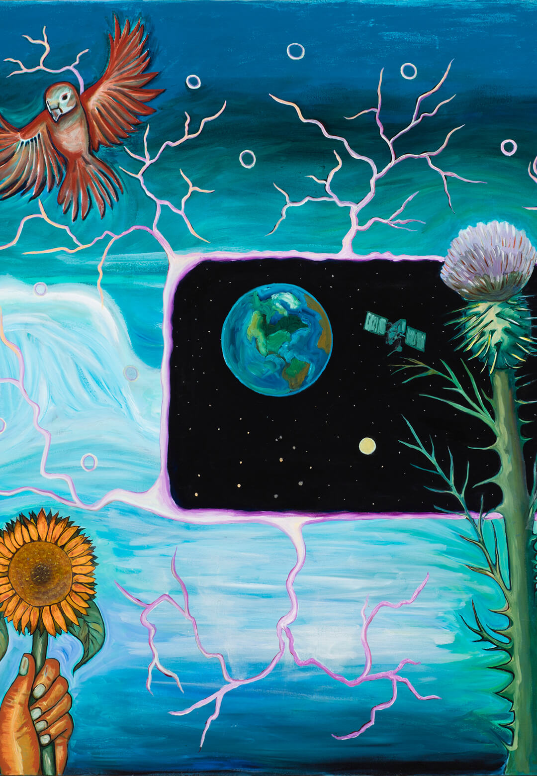 ‘Black Whole’, oil on canvas, 2021 | Shelley Niro: 500 Year Itch | Shelley Niro | STIRworld