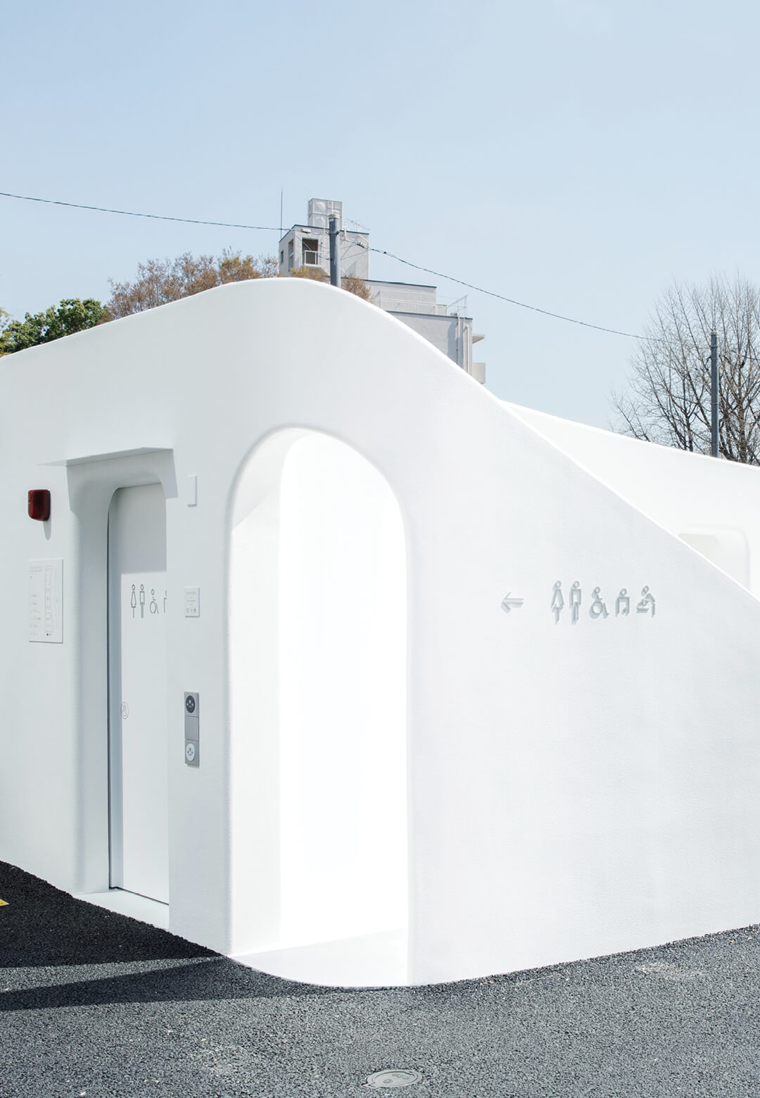 The fluid design for Nishisando Public Toilet by Sou Fujimoto resembles a washbasin, highlighting the importance of cleanliness and communal engagement | Nishisando Public Toilet | Sou Fujimoto | STIR