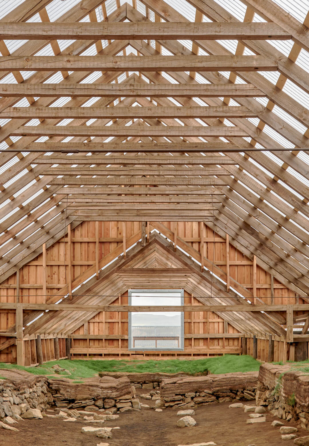 The (Re)interpretation of St&ouml;ng by Reykjav&iacute;k-based practice SP(R)INT STUDIO protects an 11th-century Nordic ruin with its translucent polycarbonate structure | St&ouml;ng Ruins | SP(R)INT STUDIO | STIRworl
