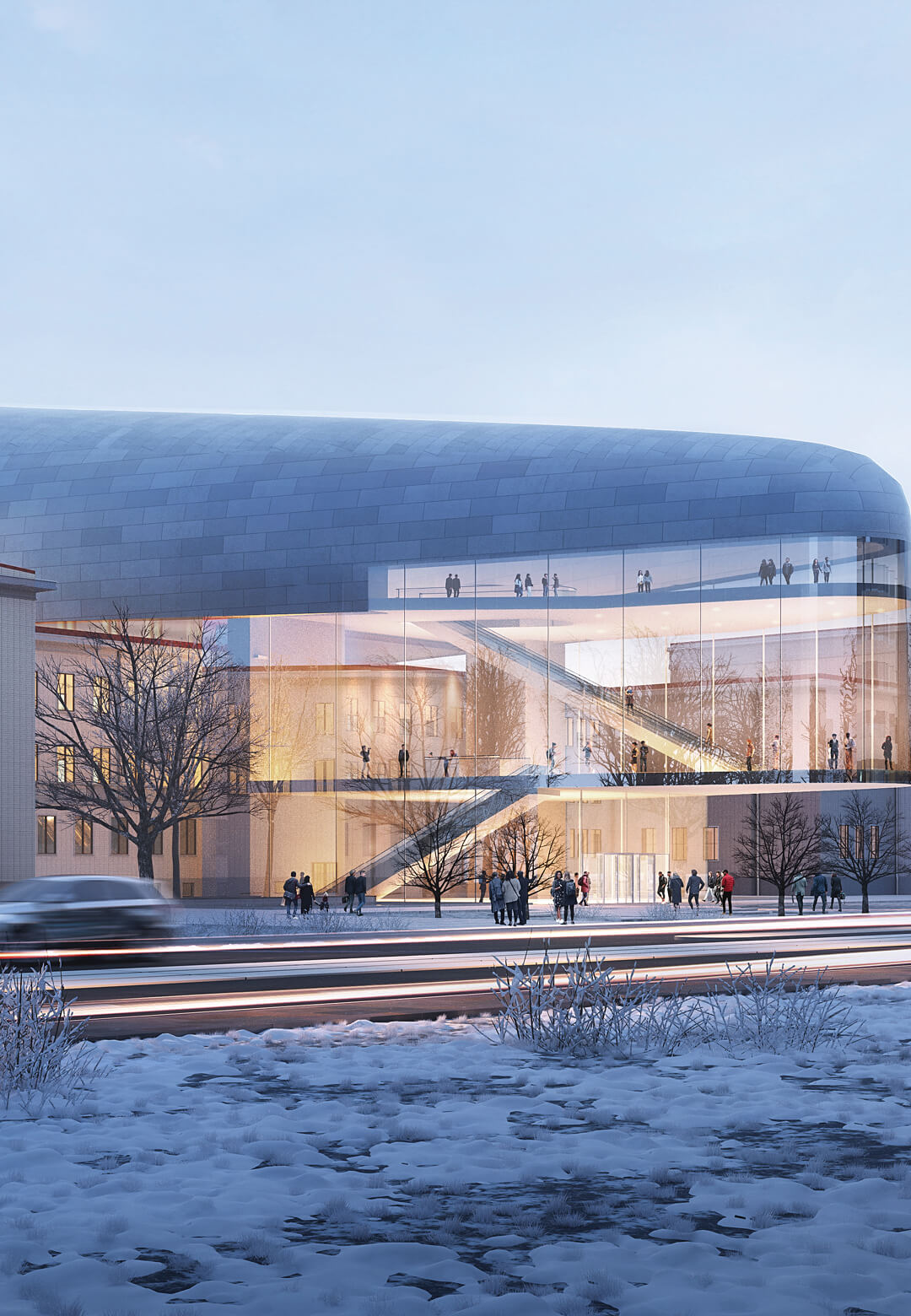 Steven Holl Architects’ design for the new Ostrava Concert Hall inserts itself into the existing House of Culture in Ostrava | Ostrava Concert Hall | Steven Holl Architects | STIRworld