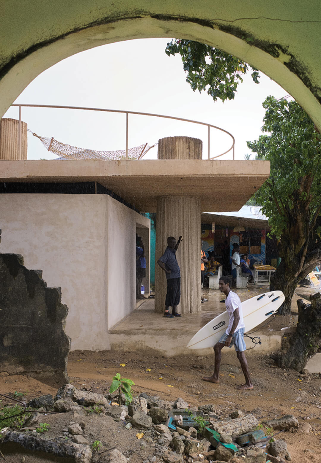 The extended canopy of the Surf Ghana Collective project| Surf Ghana Collective | DeRoché Strohmayer