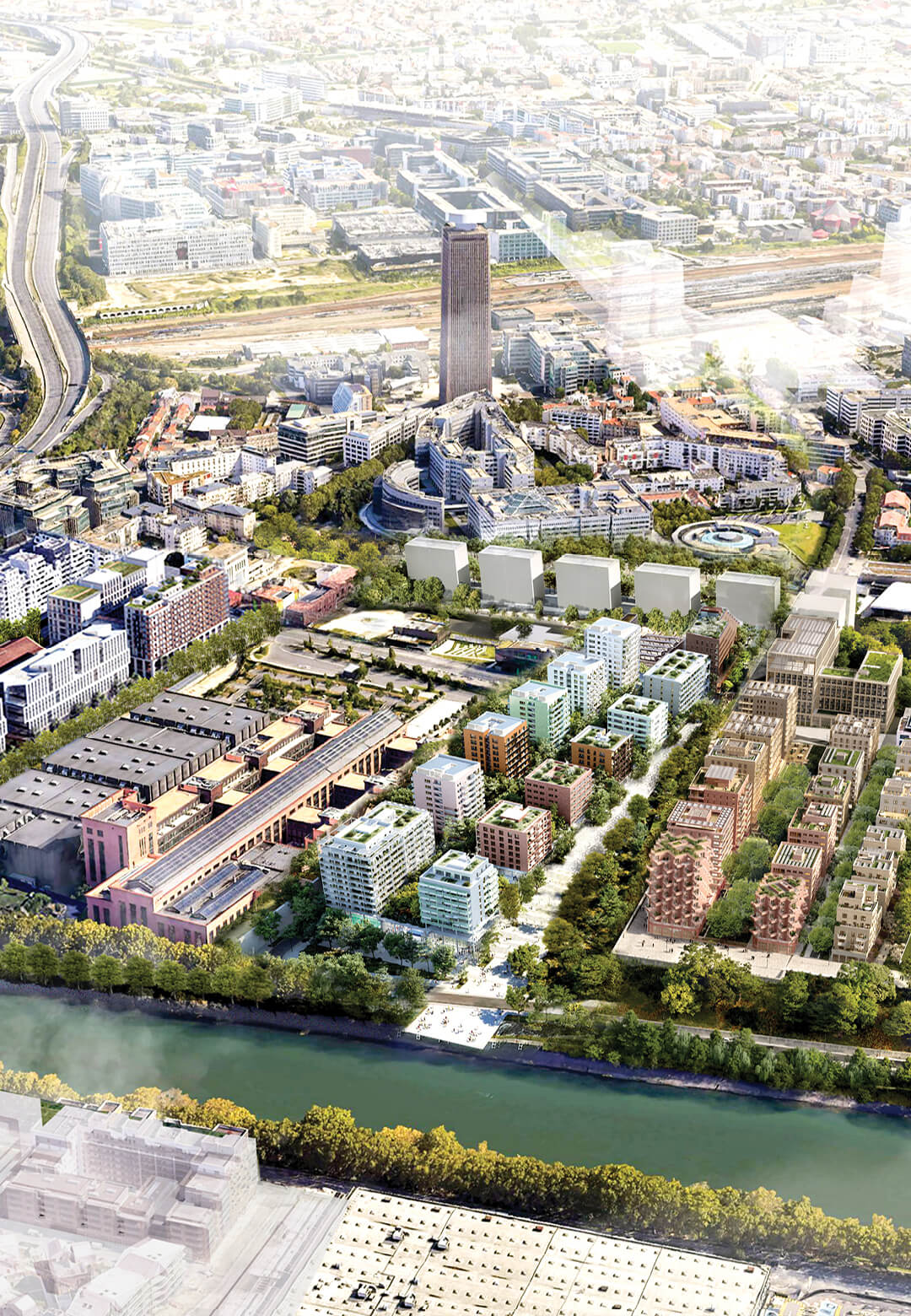 The designed complex seamlessly blending with the surrounding context and the Seine river | Olympic and Paralympic Village | Dominique Perrault Architecture | STIRworld