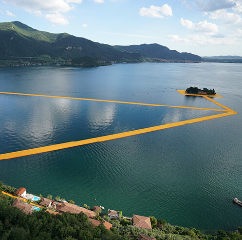 The Floating Piers in Italy, by Christo and Jeanne-Claude