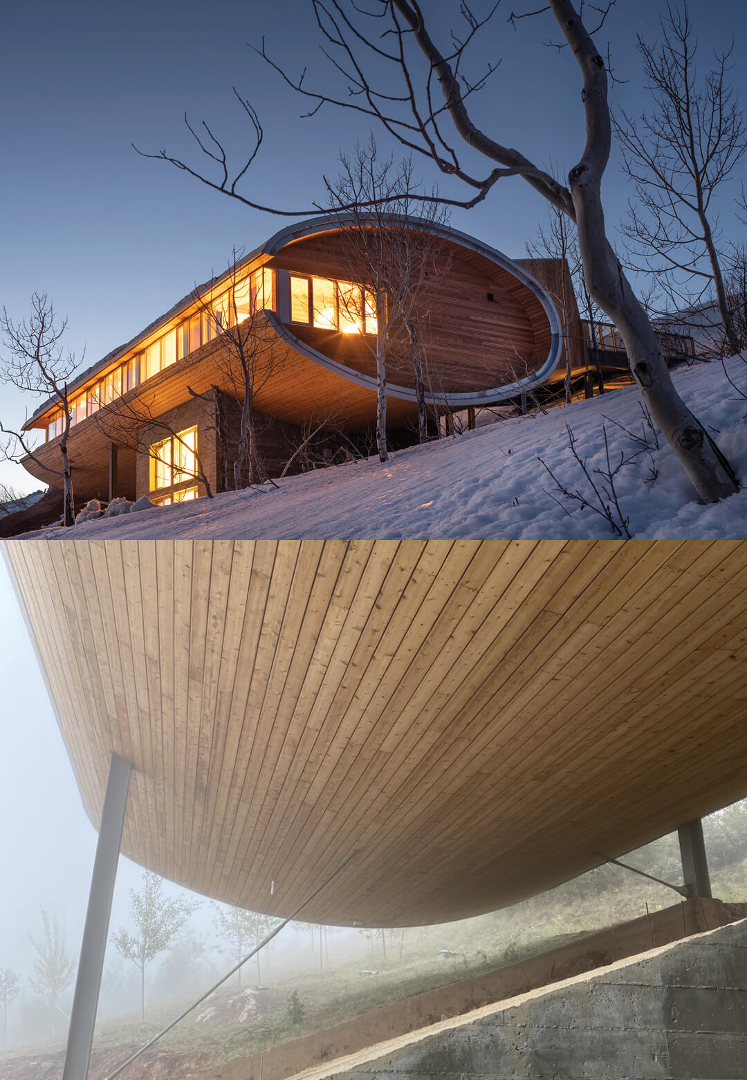 The House at 9000 feet is a 100-foot-long extruded ellipse designed to withstand heavy wind loads of the high desert | House at 9000 feet | MacKay-Lyons Sweetapple Architects | STIRworld