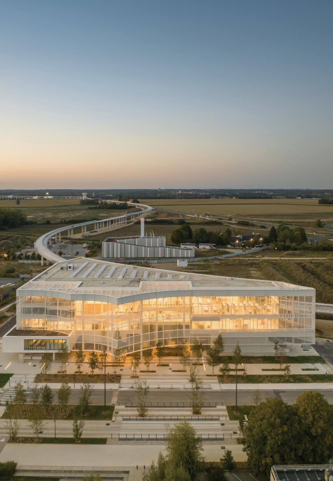 The design for the Lumen Learning Centre is defined by a porous façade of thin metal slats | Lumen of the University of Paris-Saclay | Beaudouin Architectes | STIRworld