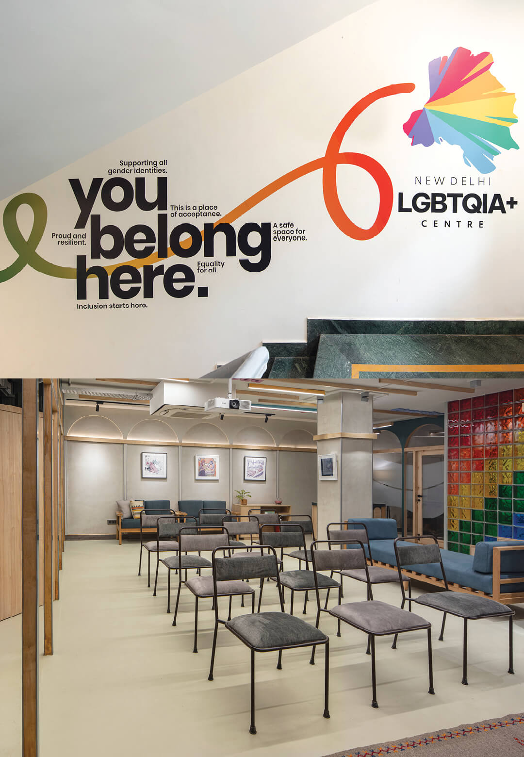 The The New Delhi LGBTQIA+ centre  emerges as a safe space for the queer community to battle social exclusion and violence | The New Delhi LGBTQIA+ centre | Studio Juggernaut + Studio Grey matter | ST