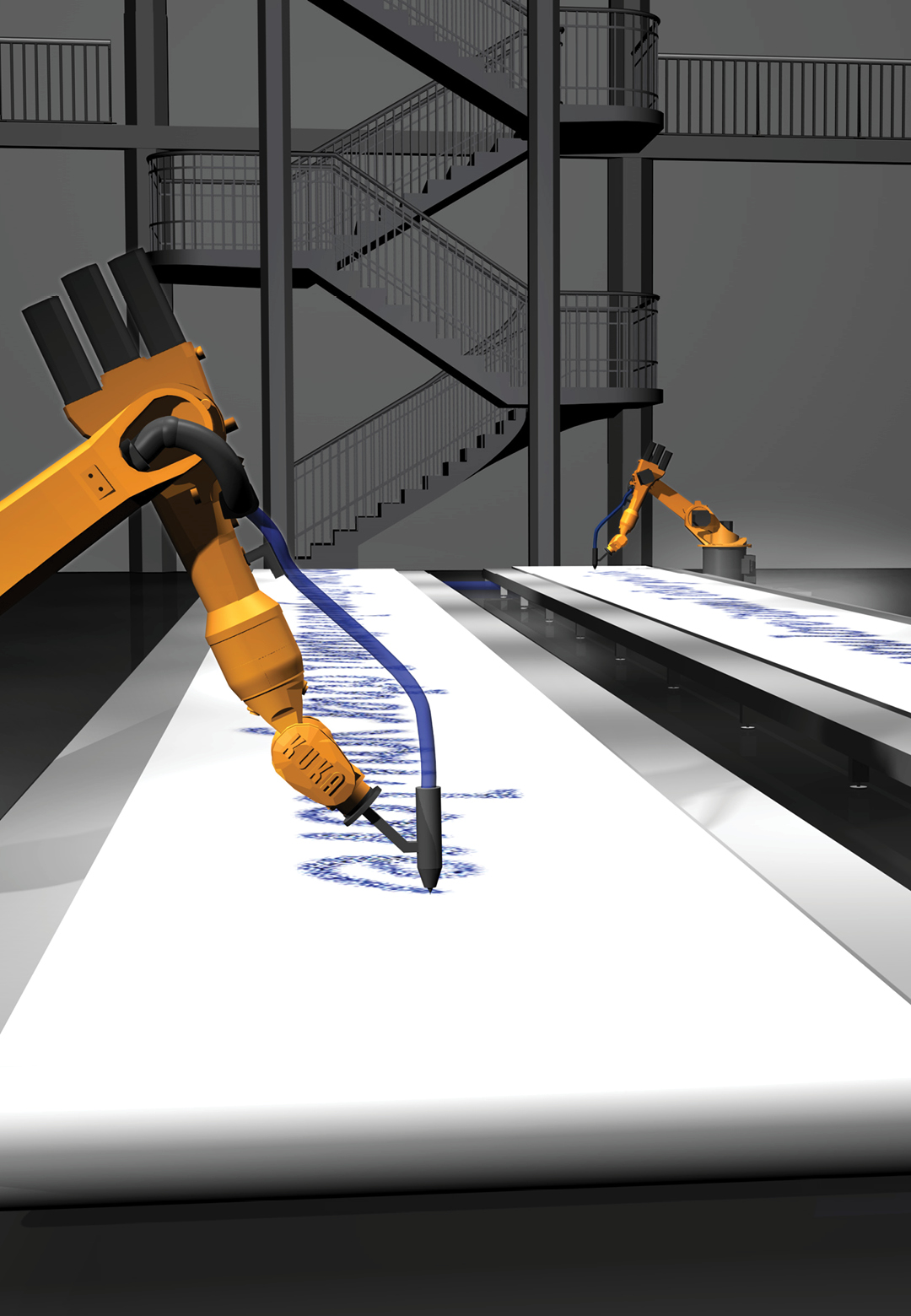 ‘AEIOU’ rendering, 2024 | (A)I Tell You, You Tell Me. Three Encounters for Humans/Machines | robotlab | STIRworld