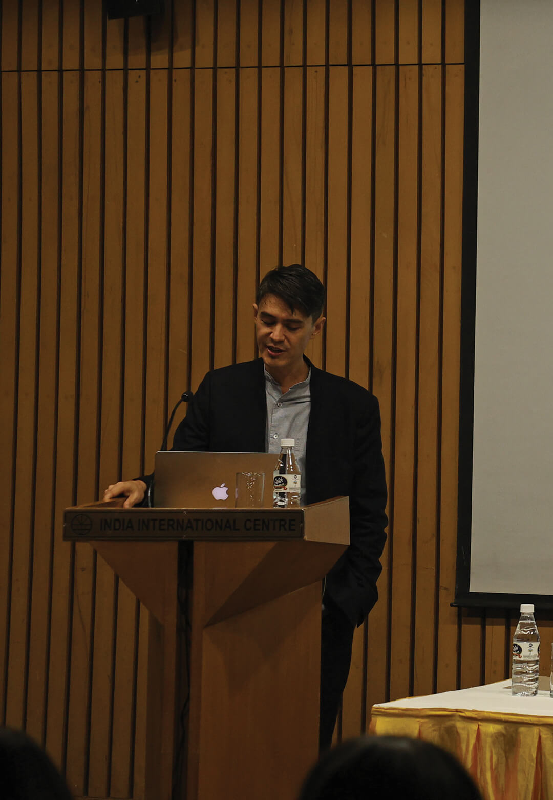 David Teh presenting his lecture The Myth of Incipient Democracy: subtexts of Southeast Asian Contemporary Art at the India International Centre in New Delhi, India | The Myth of Incipient Democracy |