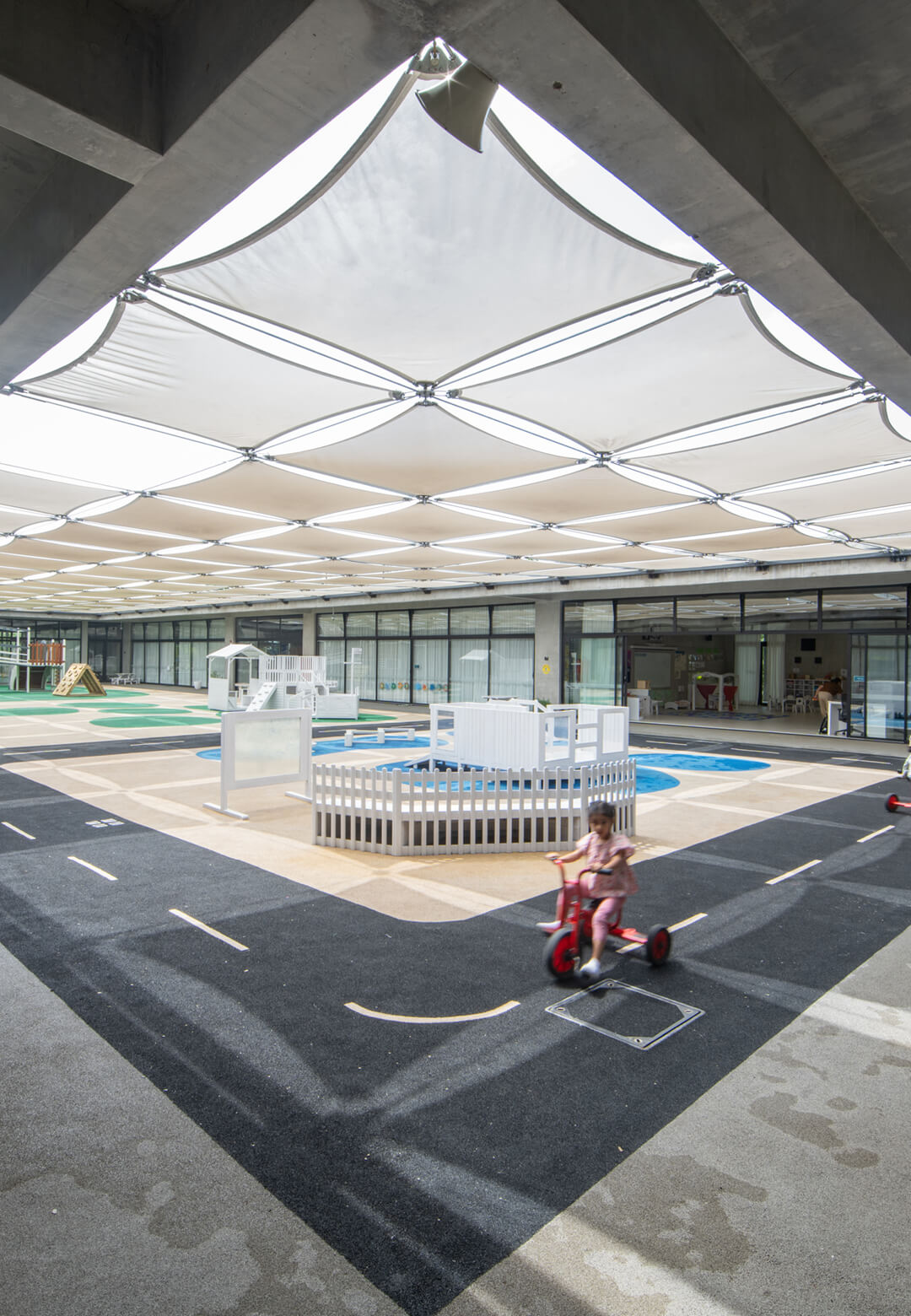 Designed by Pentaspace Design Studio, the Heartfulness International School in Hyderabad, India, is made of exposed concrete and glass and conceived as a living ecosystem | Heartfulness International