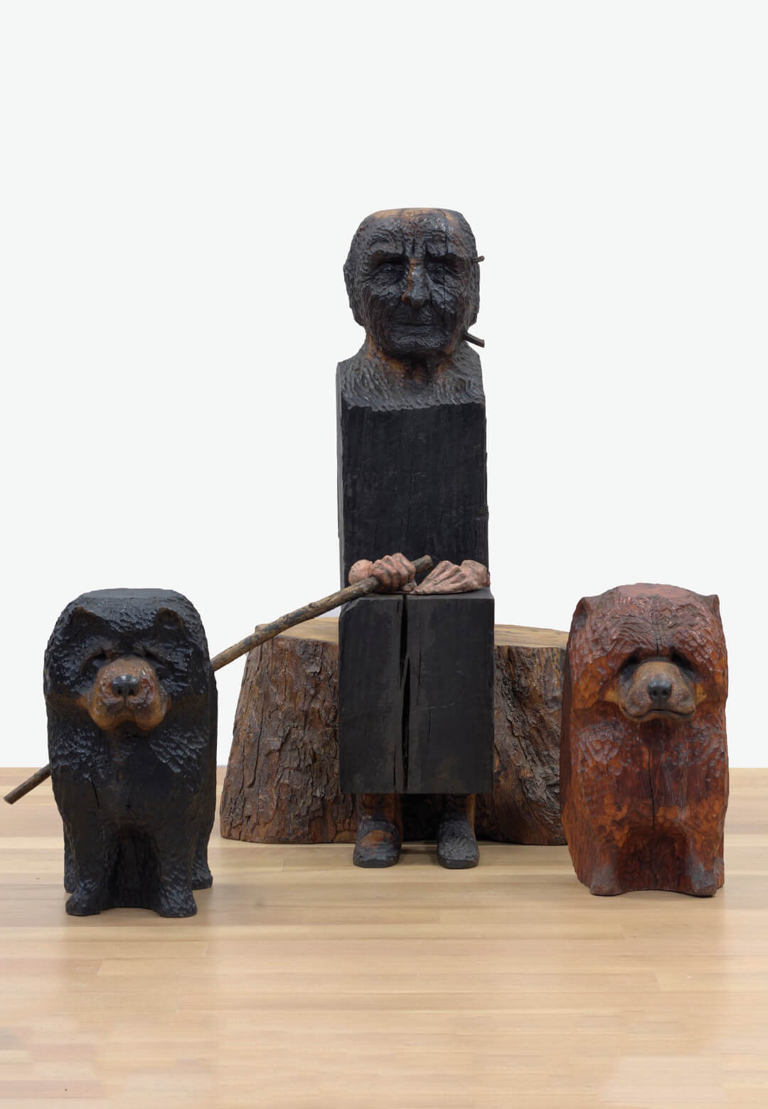 ‘Portrait of Georgia O’Keeffe with Dogs’, graphite and oil on wood, 1977, Marisol | Marisol: A Retrospective | STIRworld