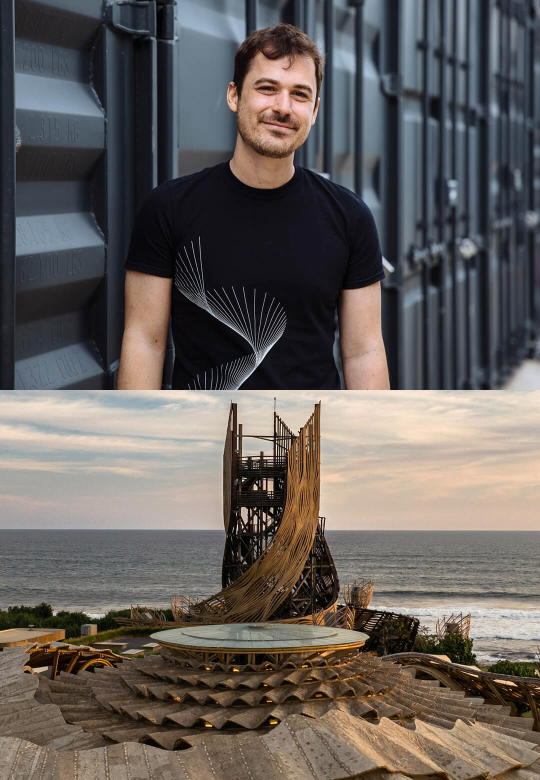 Tri Hita Karana Tower's flowing rattan structure wraps around its robust ironwood frame, blending organic design with reclaimed materials in Bali’s Nuanu | THK Tower by Mamou-Mani Architects | STIRwor