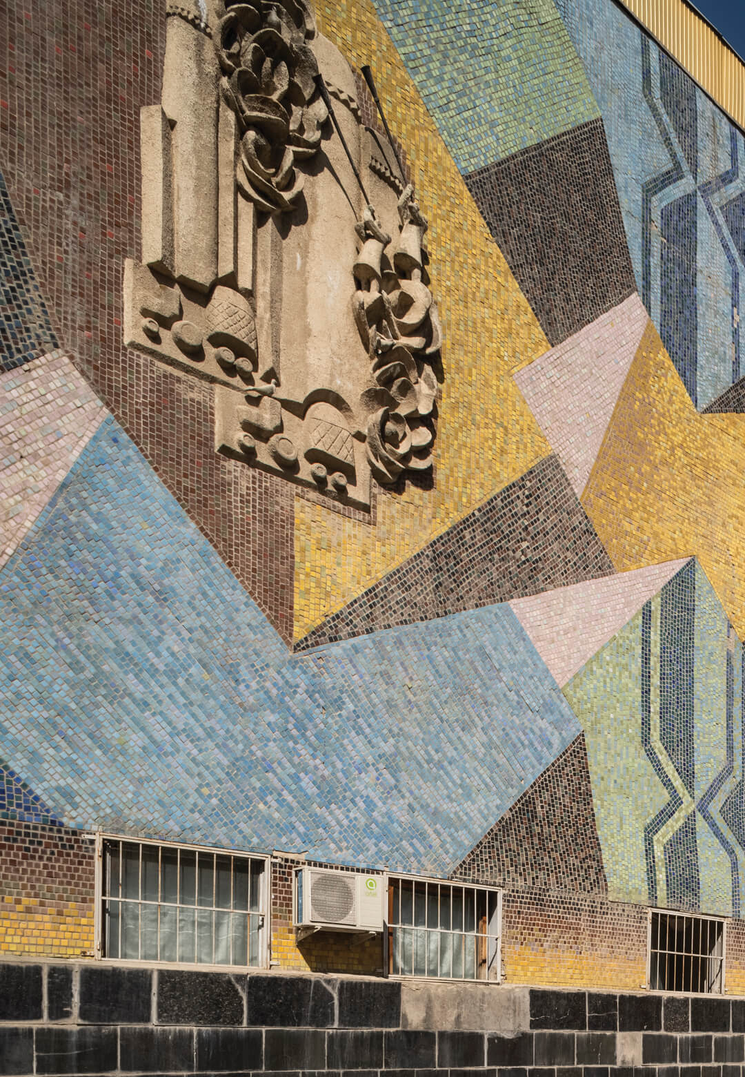 Tashkent Television Center, 2022, façade mosaic by E. Ablin, Tashkent, Uzbekistan. | STIRworld