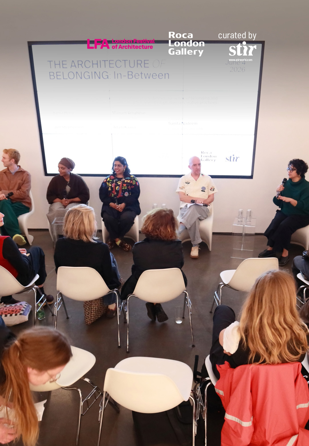Presentations by Adam Kaasa, Manijeh Varghese, Sahra Hersi and Jim Stephenson at &lsquo;The Architecture of Belonging: In-Between&rsquo; at the ROCA Gallery London | The Architecture of Belonging: In-Between | ST