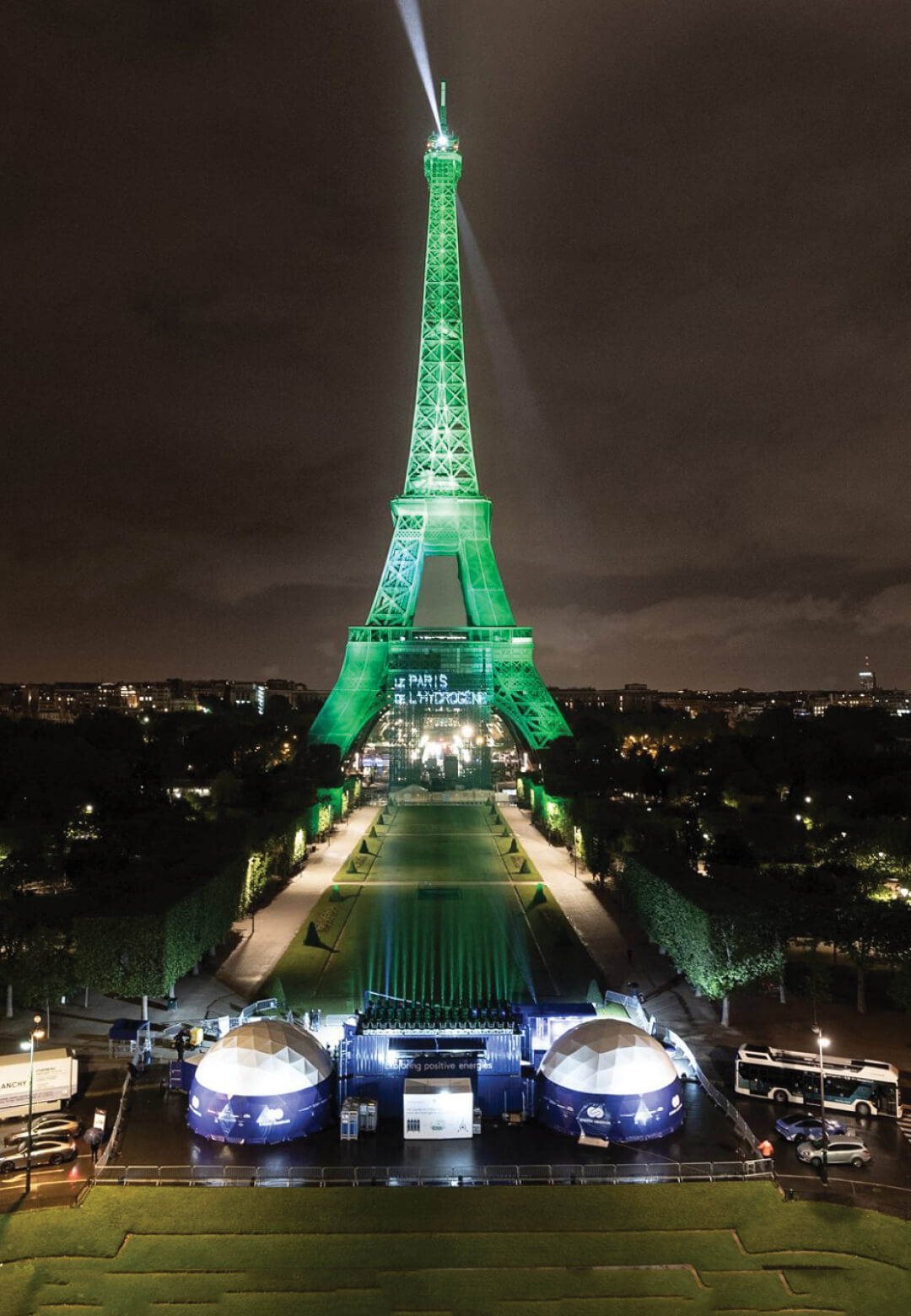 EODev lights up the Eiffel Tower in a light show powered by their emissions-free electro-hydrogen generator | EODev Lights up Eiffel Tower | STIRworld