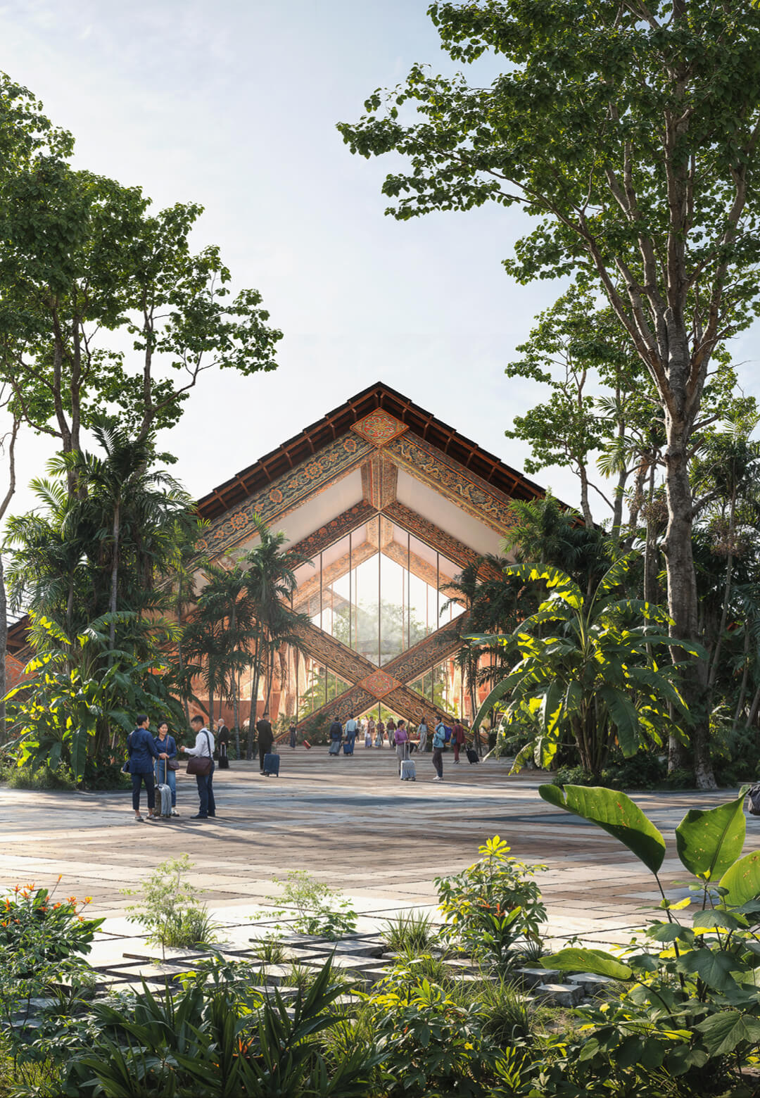 Designed by BIG, Gelephu International Airport’s entrance plaza is planned as a series of four zones | Gelephu International Airport | BIG | STIRworld