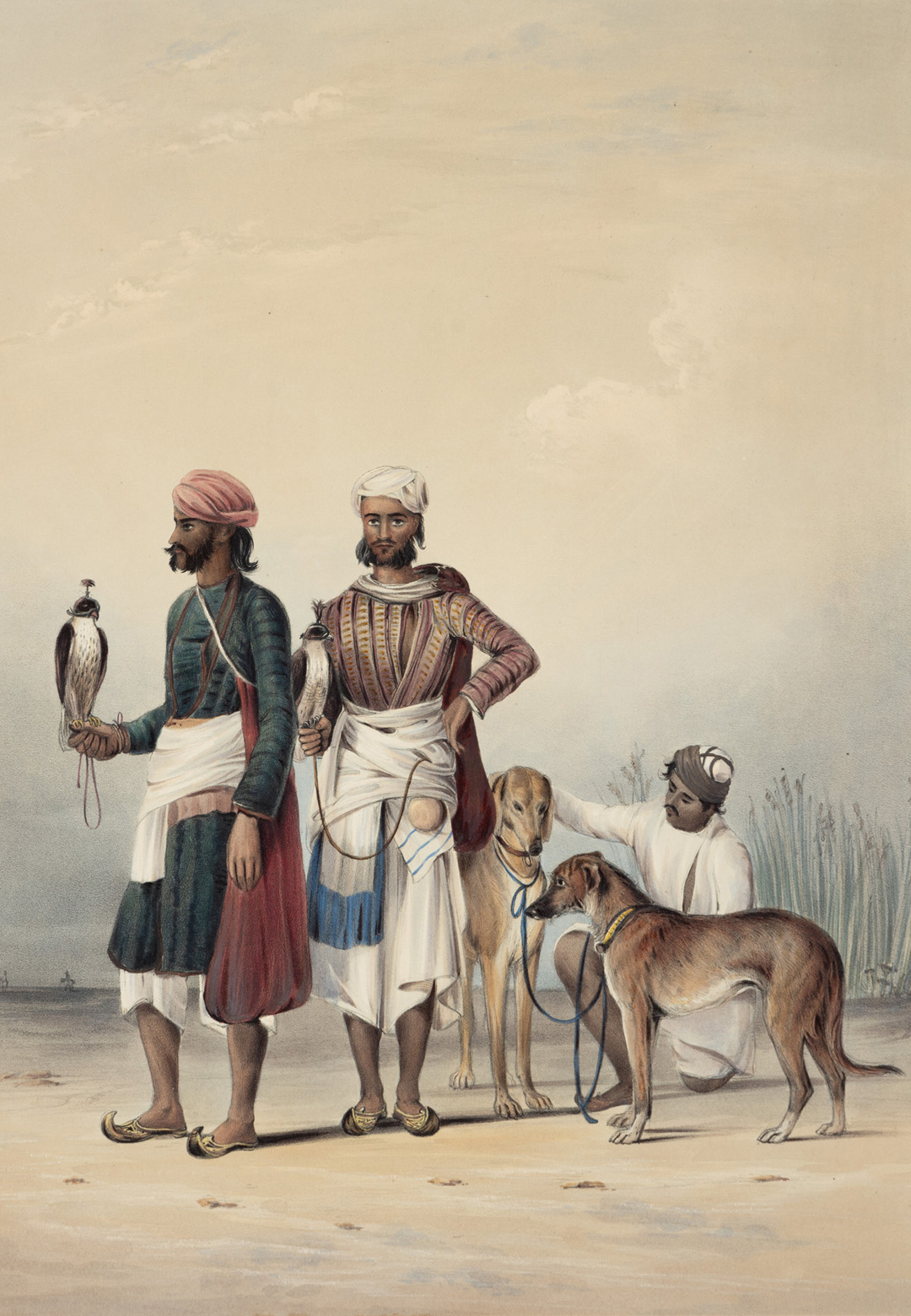 (L-R) &lsquo;Servants with Dogs and Hawks belonging to the King of Oude&rsquo;, Emily Eden, DAG, 2026; The cover page of &lsquo;Princes & People of India: Portraits&rsquo; | Emily Eden | DAG | STIRworld