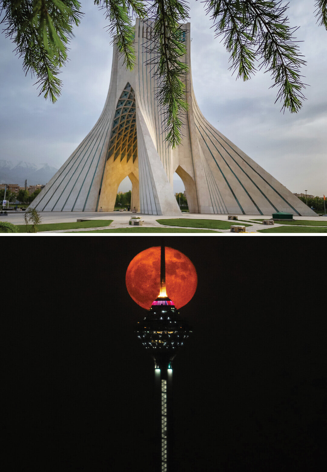 Azadi Tower and Milad Tower in Tehran, Iran | Azadi and Milad Tower in Tehran, Iran | STIRworld