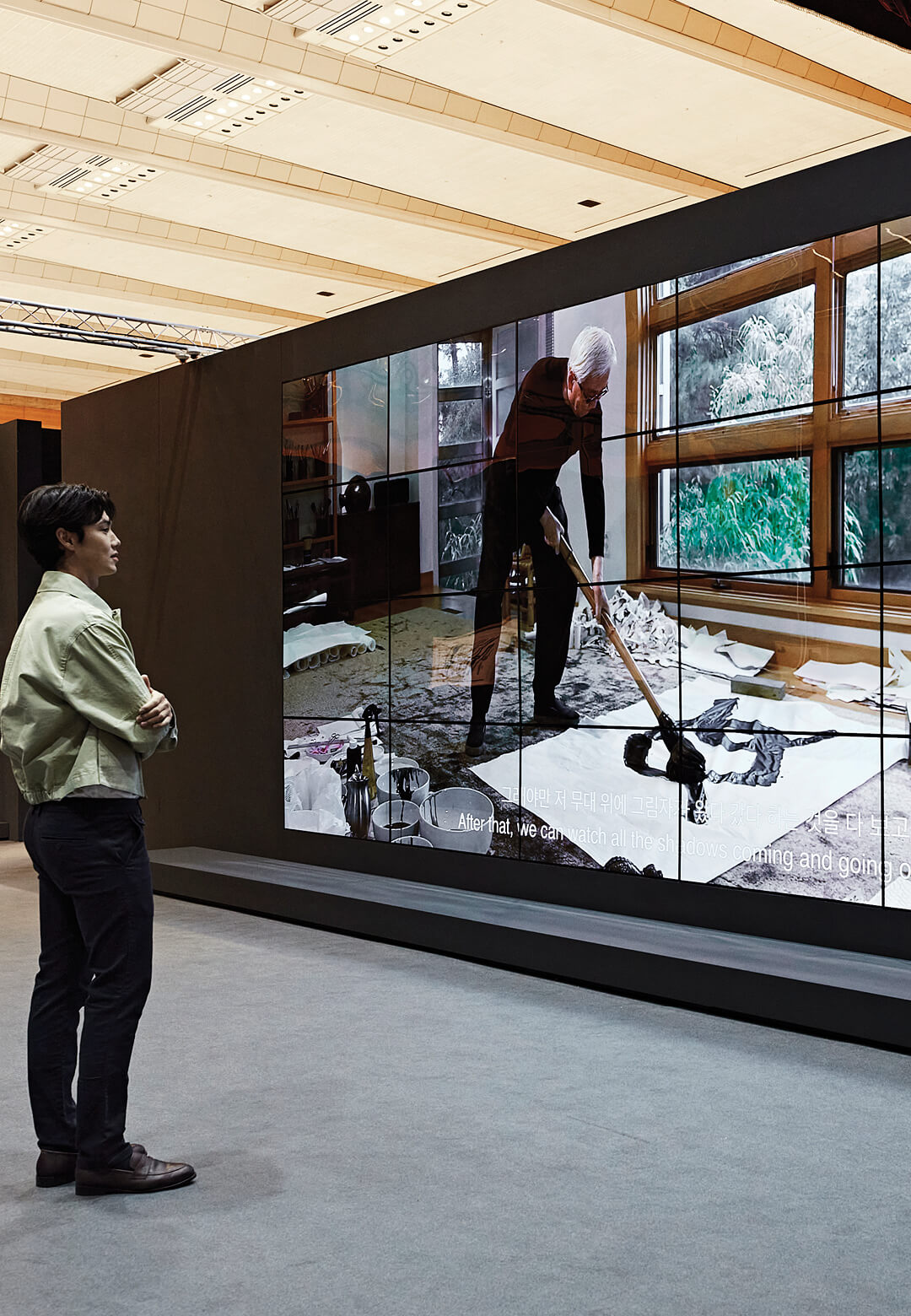 Installation view of Endlessness, A documentary video that captures the life and artistic world of Suh Se Ok, Frieze Korea, 2024, Suh Do Ho| Suh Do Ho | Frieze Korea | STIRworld