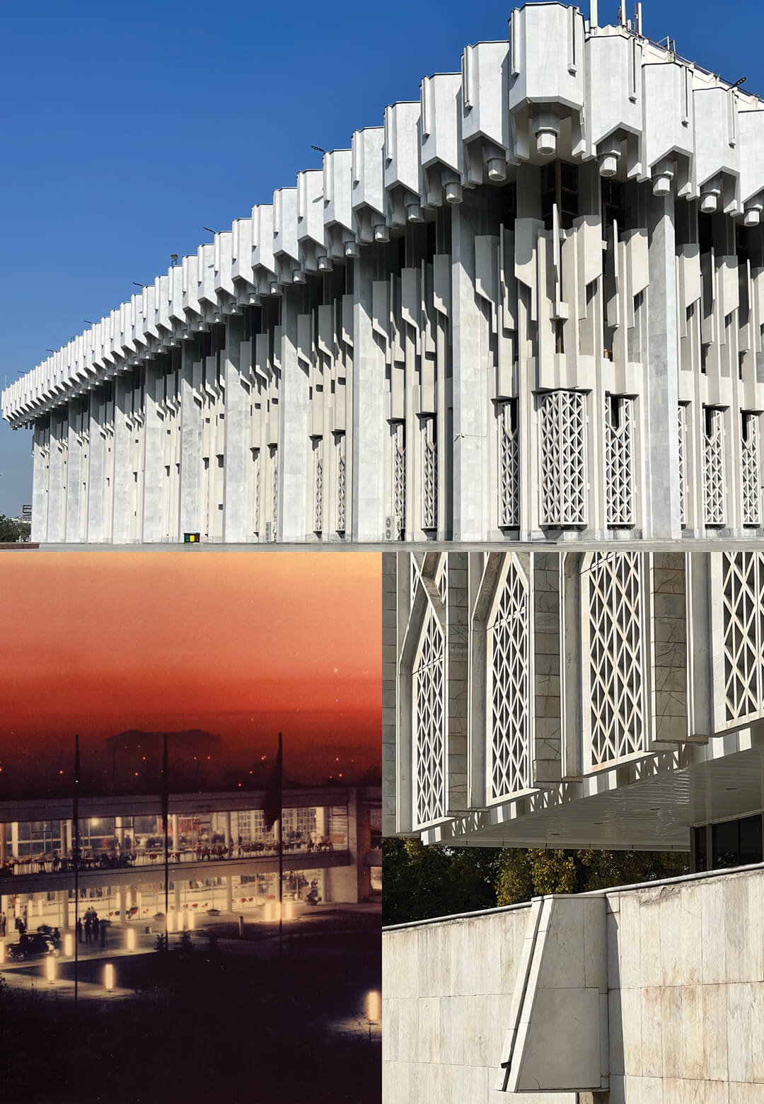 (from left) Palace of Friendship of the Peoples, 1981; The State Museum of History of Uzbekistan, 1970; Panoramic Cinema (former Palace of Arts), 1964 | Where in the world is Tashkent | Tashkent, Uzbe