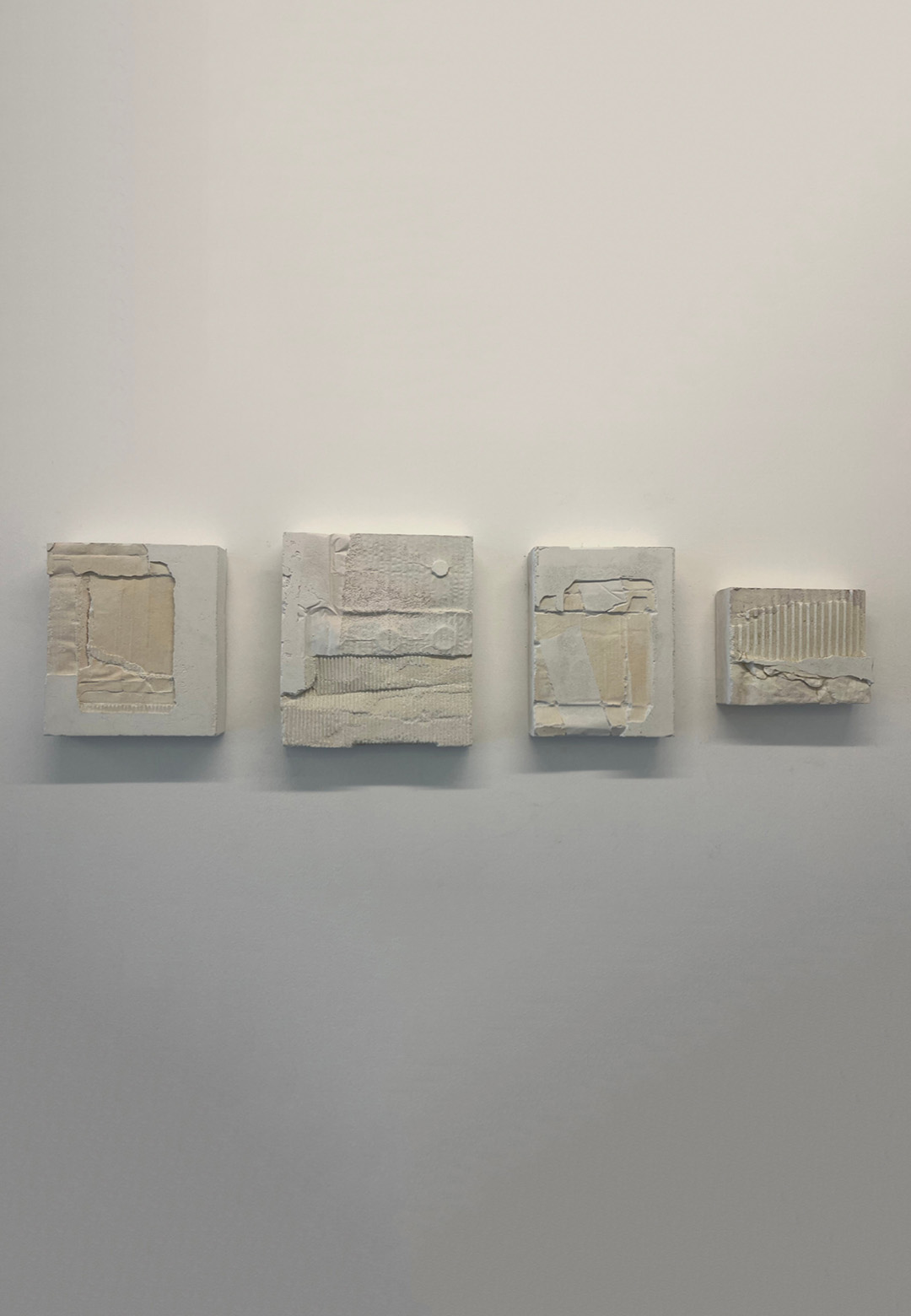 Installation view of plaster cardboard works, ‘The Desert’, 2025, CCXX, HH Art Spaces|HH Art Spaces|STIRworld