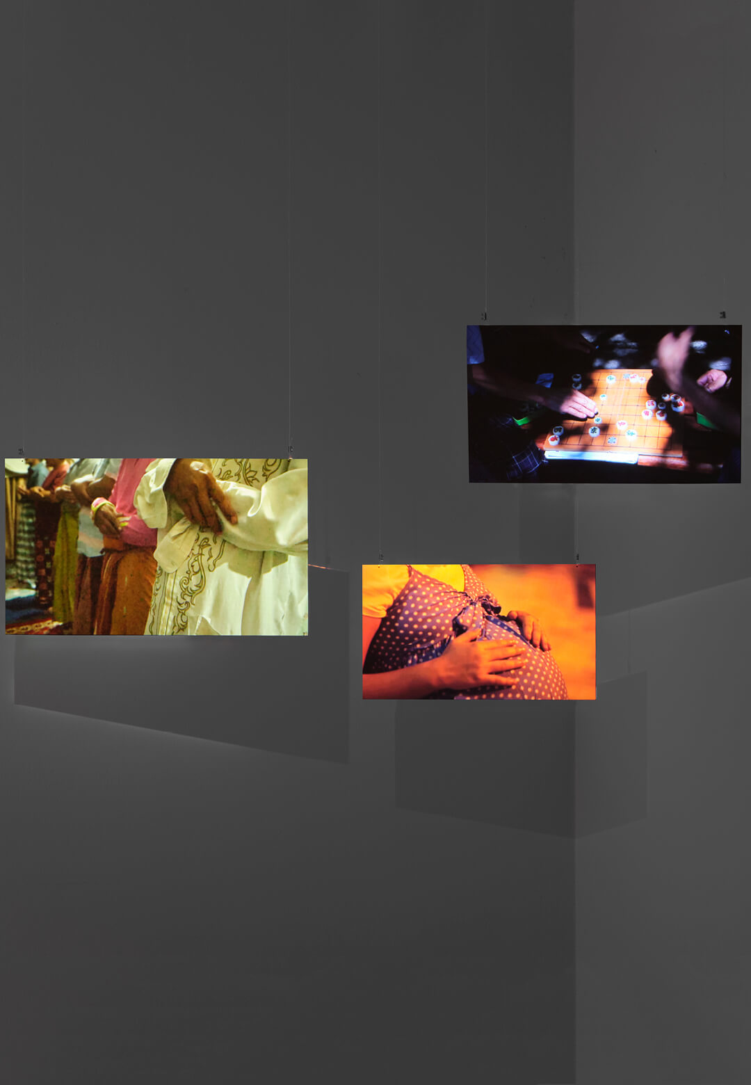 Hand Around In…(Yangon, Busan, Jogja), three-channel video installation, 2012-19, Moe Satt | Delfina Foundation | STIRworld