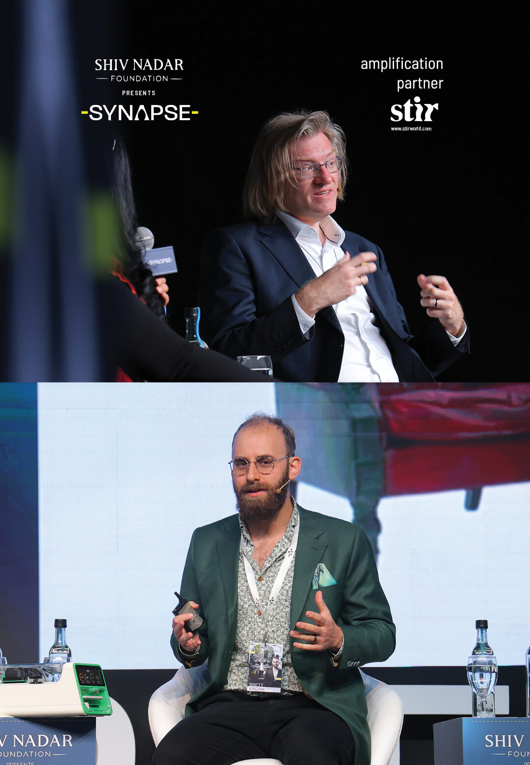 Dr Anders Sandberg, a transhumanist scholar and Dr Brett Kagan of Cortical Labs who invented DishBrain present thought-provoking ideas about the merging of humans and technology at Synapse 2024 | Syna