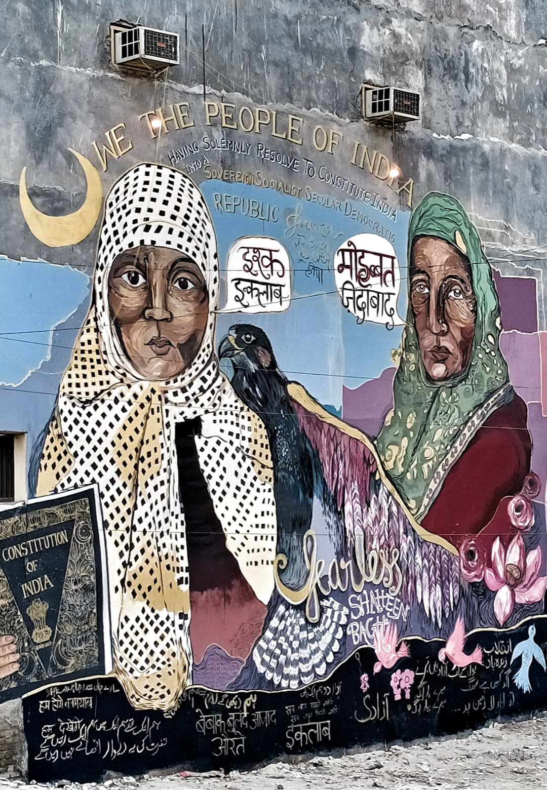 Visual of wall art at Shaheen Bagh protests, 2020|Anti CAA NRC|STIRworld