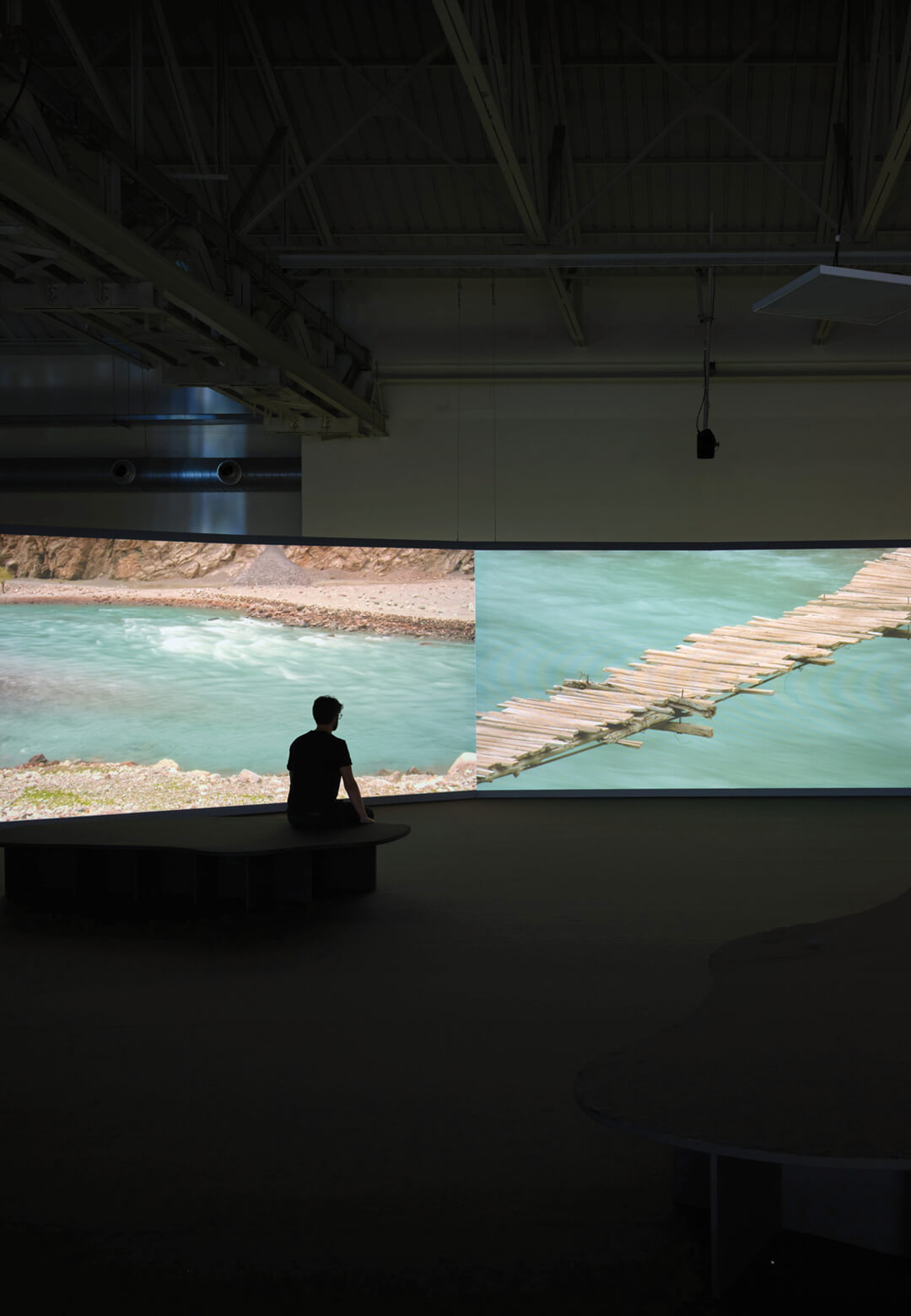 Installation view of Stains of Oxus, 2016, Saodat Ismailova, Pirelli HangarBicocca, 2024 | Pirelli HangarBicocca | Saodat Ismailova | STIRworld