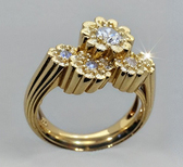 Michael Young's expressive Sakura Ring is inspired by Japanese cherry blossoms