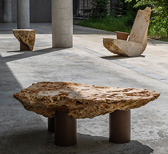 A decade of Galerie Philia's designs in dialogue with brutalism at Noisy-le-Grand