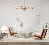 Living in Color at Galerie kreo unfolds as a series of chromatic environments