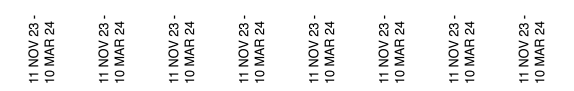 11 NOV 2023 - <br>10 MAR 2024