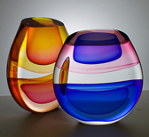 Sculptures by Jamie Harris are a fluid 'Infusion’ of colour and light in glass