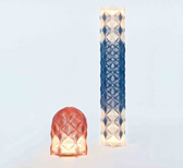 Auxetic components by Sung Ai Tsai can be configured to build 'Prinx' lamps