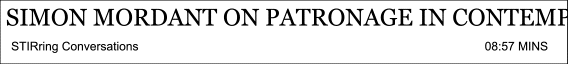 Simon Mordant on patronage in contemporary art