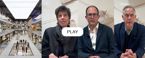 Elizabeth Diller, David Allin of DS+R and Tim Reeve of V&A on London's V&A East Storehouse