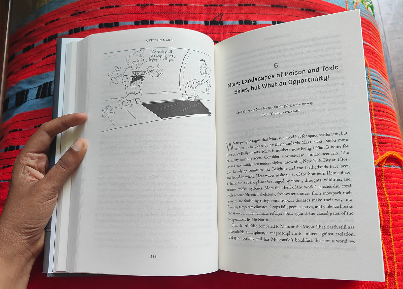 The authors employ a casual, light-hearted tone of voice throughout the book, also reflected in chapter titles and sub-headings | A City on Mars | Kelly and Zach Weinersmith | STIRworld