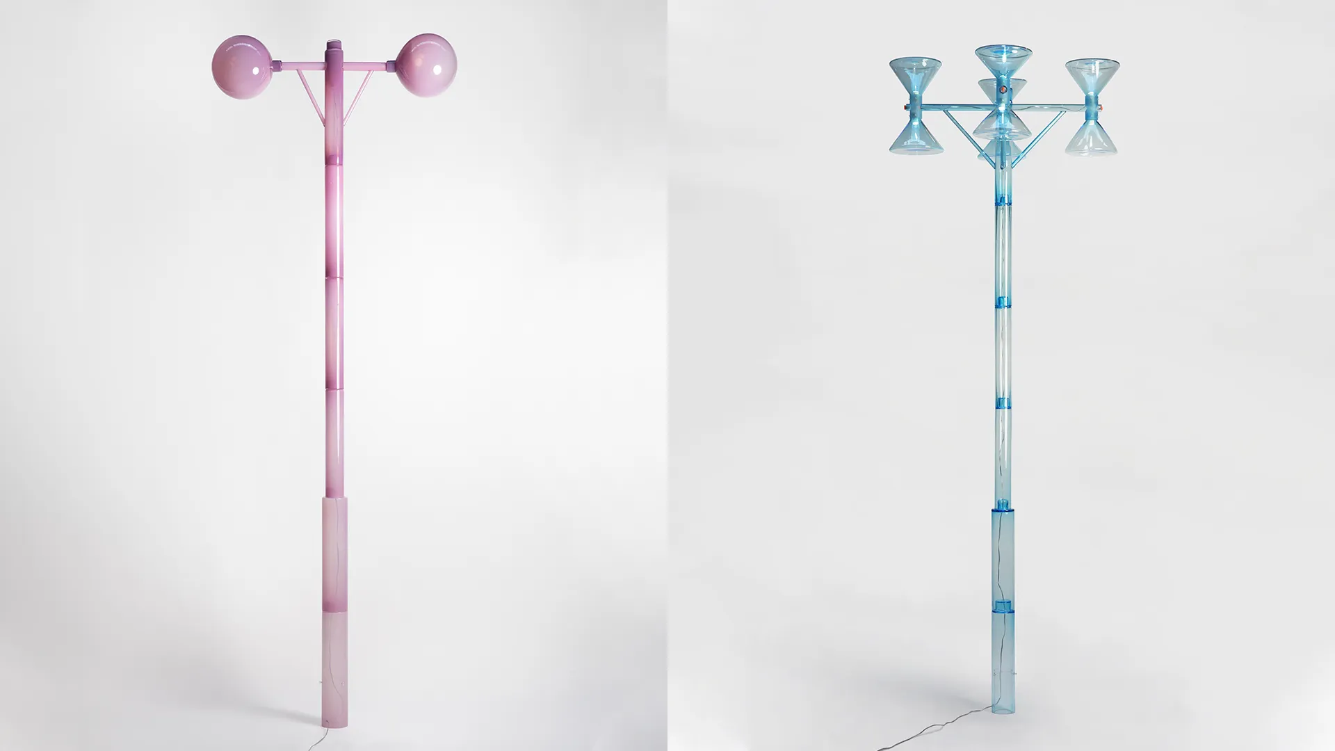 Glass defies convention in Lampposts by the design collective JAM at Galerie kreo