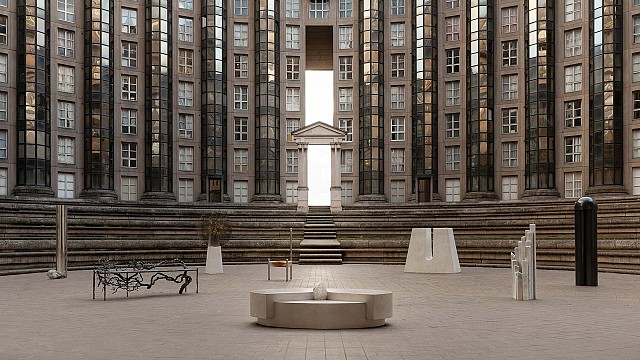 A decade of Galerie Philia's designs in dialogue with brutalism at Noisy-le-Grand