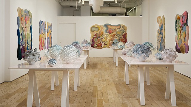 Textile meets porcelain in Shimmering Real: Perception and the Spaces Between